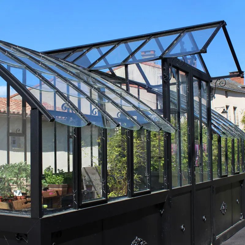 Invernadero de Antaño MIRABEAU, de 2,80 m de ancho, sobre base de aluminio. - Imagen 11