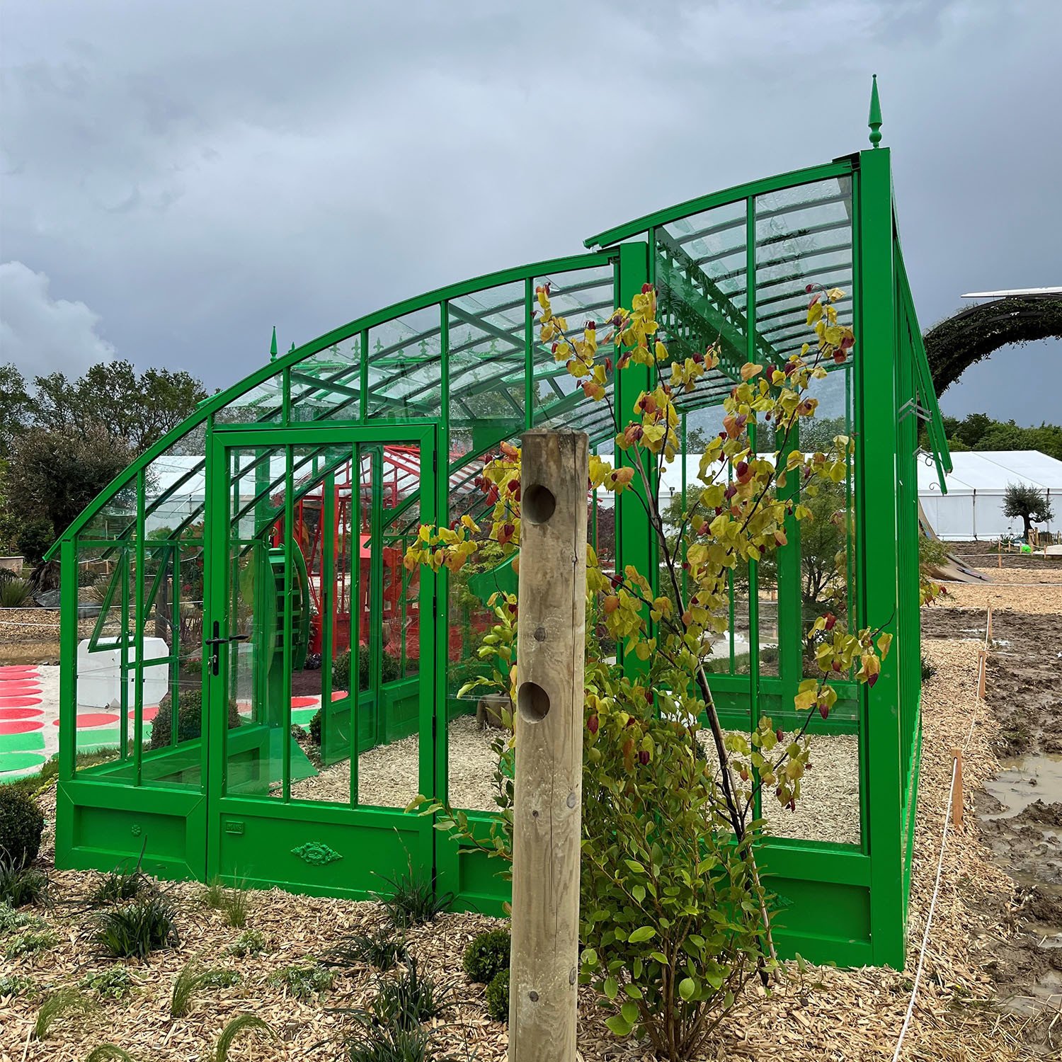 Invernadero de Antaño MIRABEAU, de 3,70 m de ancho, sobre base de aluminio. - Imagen 4